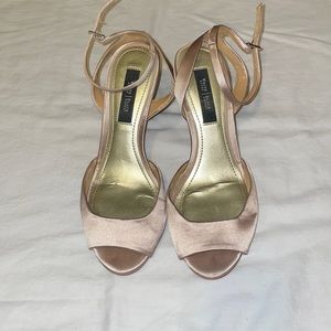 White House Black Market Champagne Colored Low High Heels
